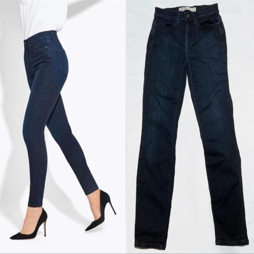 AYR The Hi-Rise Skinny Jaguar Legs Jeans W 28  L 30 Dark Wash Stretch Denim